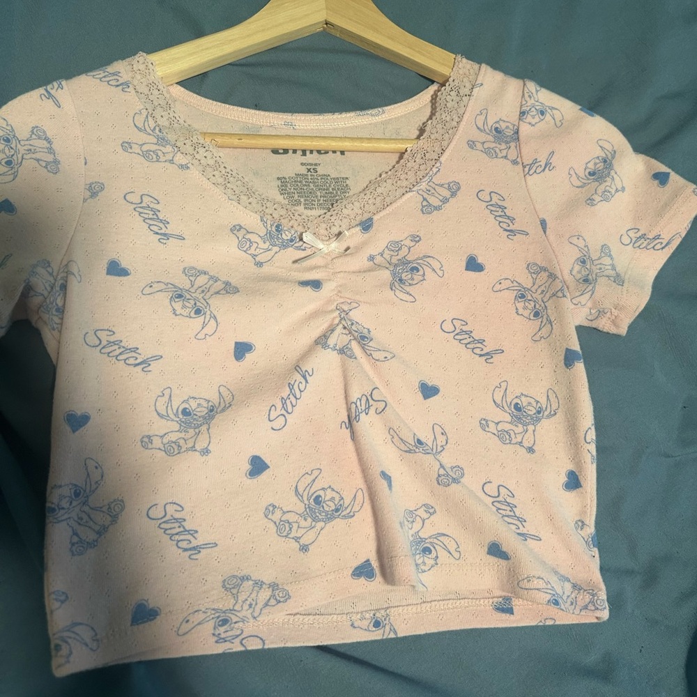 Pink and blue Lilo & Stitch Disney shirt #DisneyInspired #stitch #pink #disney